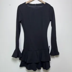 NEW Lulus Women Witchy Dress Small Black Bell Tiered Mini Bodycon‎ Party LBD thumbnail 2