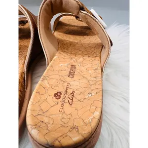 Clarks Cloudsteppers Step June Tide Sandals Rose Gold Cork Women’s 6.5M EU 37 thumbnail 4