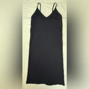 Garage Black Ribbed Mini Slip Dress thumbnail 3