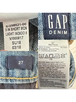 Gap 3" Medium Wash Raw Hem Jean Shorts thumbnail 4