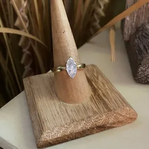 IP Gold Stainless Steel AAA Grade CZ Ring With Ion Plating thumbnail 3