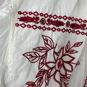 We the Free  Spring Refresh Top In White Embroidered size Large thumbnail 10