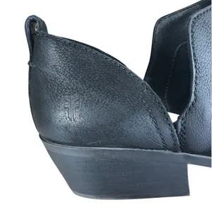 FRYE Rowen Slip-On Cut-Out Leather Ankle Boots Women 8 Black Western Versatile thumbnail 8