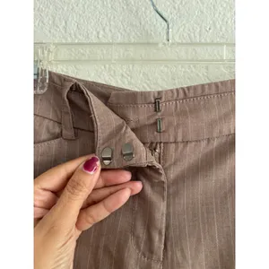 New York & Company Pant Suit Size 0 Tall Brown Pinstripe Blazer Trousers Set thumbnail 6