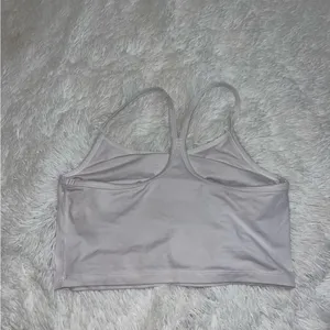 Aerie Offline White Razor Back Cropped Tank size Large thumbnail 4