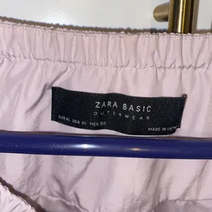 Zara Basic lightweight crew neck peplum drawstring windbreaker jacket lilac pink thumbnail 13
