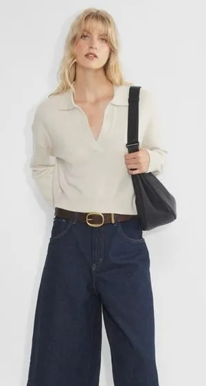 Pre-worn ARITZIA Wilfred Clara Marina Wool Waist Sweater - Matte Pearl XS thumbnail 1