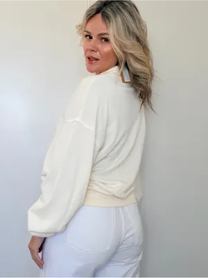 New Project Social T Cream Half-Zip Pullover thumbnail 5