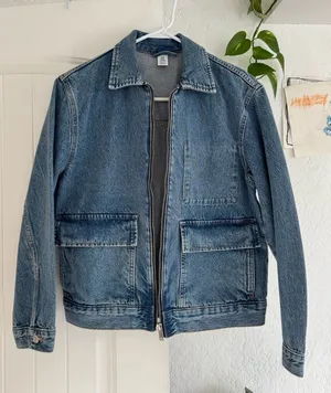 H&M Denim Zip Up Jacket thumbnail 1