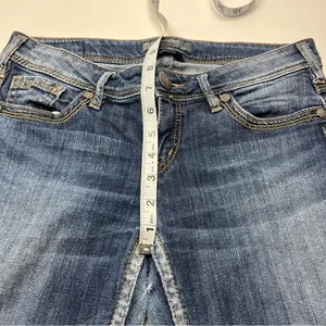 Silver Jeans‎ Co. Aiko Bootcut Size 28 Waist Womens Blue Denim Jeans *FLAWED thumbnail 6