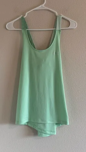 Under Armour Light Green Scoop Neck Tank thumbnail 1