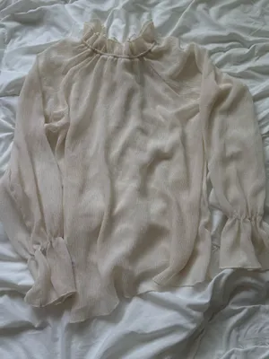 Forever 21 nude sheer Blouse thumbnail 1