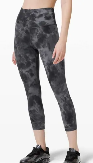 LULULEMON Align Crop 21” Diamond Dye‎ Pitch Grey Graphite Grey Size 12 thumbnail 1