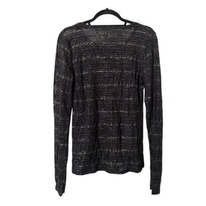 I AM ANDREA MOORE Lace Metallic Striped Top Sz‎ 14 (US 10) thumbnail 3