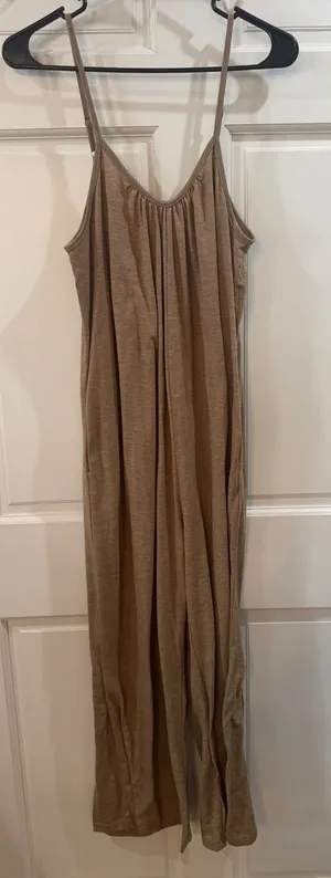 Emery Rose Brown Sleeveless Jumpsuit with Side Slits Size S thumbnail 1