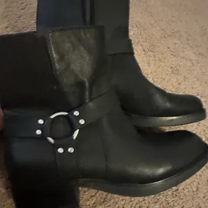 Sole Society Black Leather Moto Boots 7.5 thumbnail 9