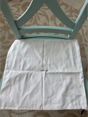 Vince White Cotton Dust Bag with Drawstring Closure thumbnail 3