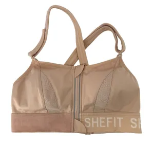 Shefit Ultimate Sports Bra Sandstorm Nude Women M High Impact Front Close Active thumbnail 1