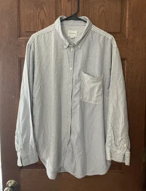 American Eagle Striped Button Down thumbnail 1