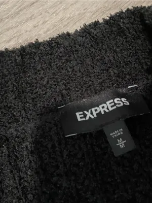 Express Black Open-Front Women's Cardigan thumbnail 2