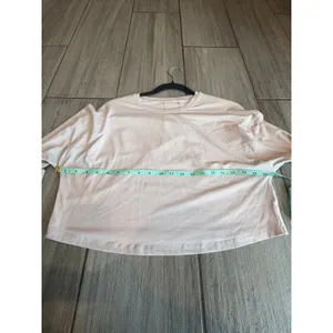 Lululemon Muscle Love Long Sleeve Shirt Misty Pink Cropped Womens Medium thumbnail 4
