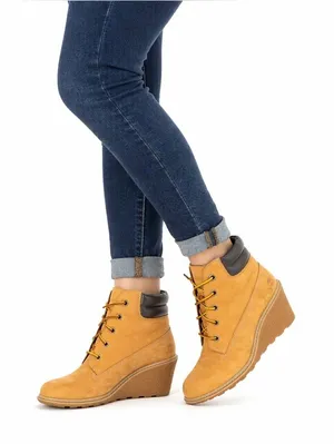 Timberland Glancy Wedge Boots Wheat Nubuck Womens 8 EU 39 8251A‎ thumbnail 1