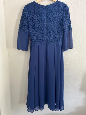 JJ’s House Mother of the Bride Formal Wedding Blue Lace Gown Dress thumbnail 5