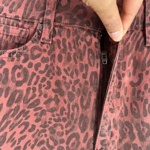 Joe's The Charlie Ankle Jean Women 31 Brown Stretch Leopard High Rise Skinny Leg thumbnail 4