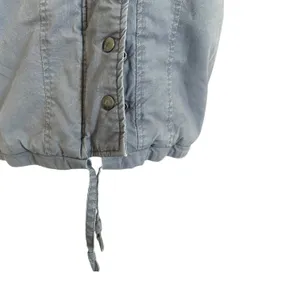 Vintage 80s Quilted Puffer Coat Mixed Media Gray Blue size S Pan Asia Grunge thumbnail 7