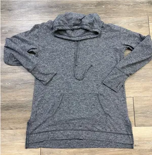 Aerie Just Add Leggings Hoodie Large Gray Longline Soft Pullover thumbnail 1