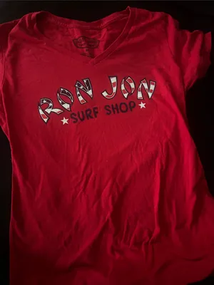 Ron Jon women’s tshirt Red Size M thumbnail 1