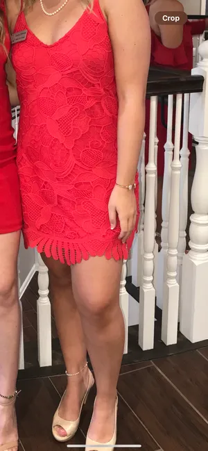 Express Red Lace Dress thumbnail 3