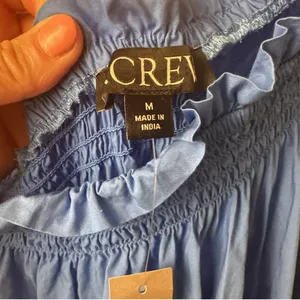 J Crew Blue Off The Shoulder MIDI‎ Dress thumbnail 3