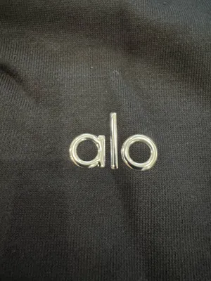 Alo hoodie large size Black thumbnail 3