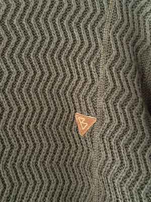 Vintage Green Chunky Knit “B” Embroidered Sweater thumbnail 2