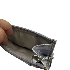 COACH Gray Coated Canvas Card Holder Wallet Wristlet thumbnail 5