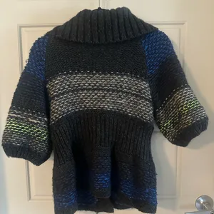 Free People Chunky Knit Shawl Collar Cardigan Wool Blend Oversized Boho Sweater thumbnail 3