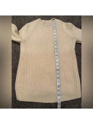 Banana Republic Cream Italian Yarn Knit Sweater XS thumbnail 8