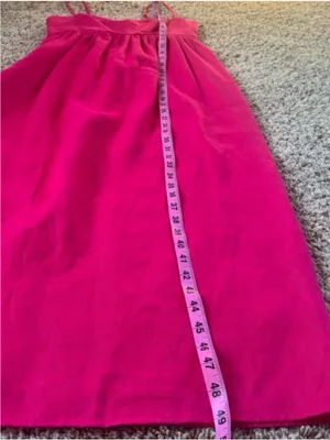 Reformation 100% Linen Bright Pink Spaghetti-Strap Dress thumbnail 6