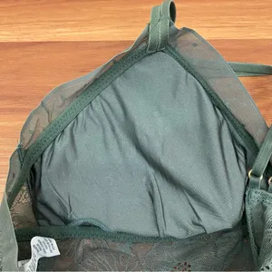 AERIE Pop Lace Olive Sage Green Padded Bralette Size M thumbnail 9