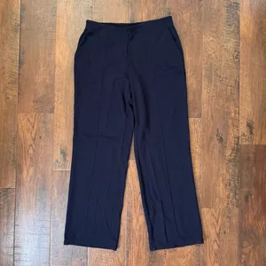 UNIQLO navy elastic waist ponte pants, size M thumbnail 4