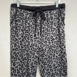 Lucky Brand Gray and Black Leopard Very Sofy Pajama Set, Sz Medium thumbnail 8