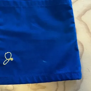 NWT Jaanuu Runway 2‎ Remedy Royal Blue V-Neck Scrub Top J96001 Women's Small thumbnail 5