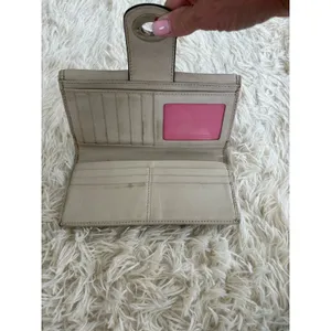 Vintage Coach Beige Leather Turnlock Wallet Clutch Foldover Billfold Card Holder thumbnail 6