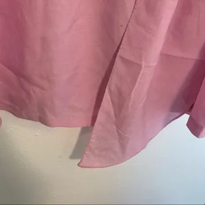 Adela Women's Sleeveless Blouse Crewneck Pleated Bow Shoulder Pink Purple thumbnail 5