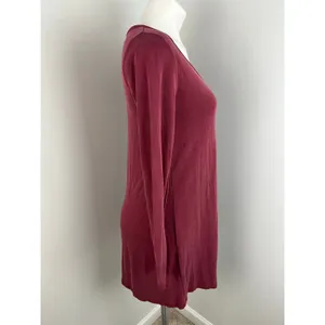 Abercrombie & Fitch Red Long Sleeved V-NeckTunic Top Small thumbnail 3