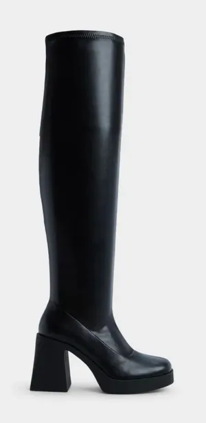ALDO Maritza Black Platform Knee High Boots Bratz 10 thumbnail 1