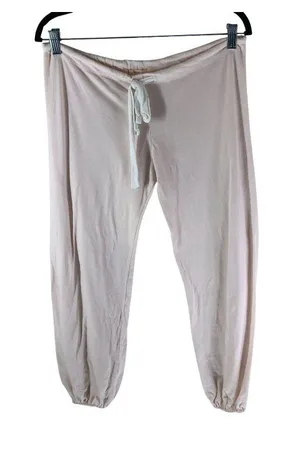 Eberjey Womens Lounge Pajama Pants Jogger Drawstring Waist Cotton Blend Pink S thumbnail 1