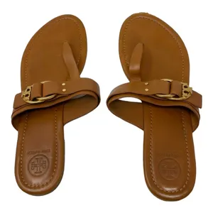 Tory Burch Tan Leather Marsden Flat Thong Sandal Size 9.5 thumbnail 6