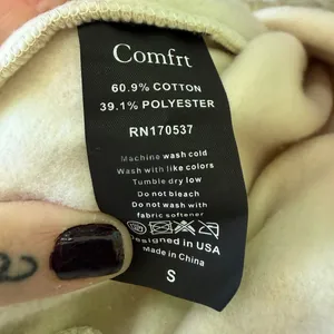 NEW Comfrt Bone Cotton Fleece Signature Sweatpants Straight Fit Joggers Small thumbnail 6
